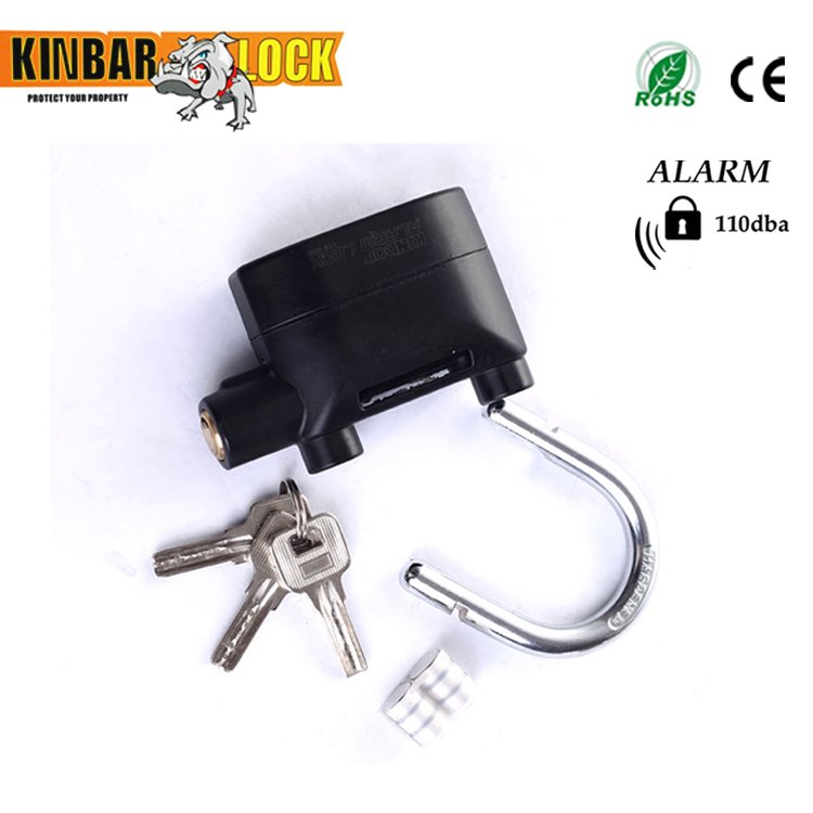 Security Brake Disc Safety Wheel Lock Remote motorcycle alarm padlock