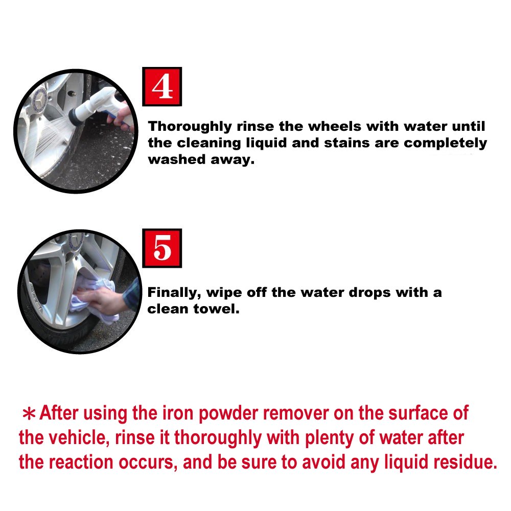 Strong iron powder cleaner for cleaning tire aluminum rims