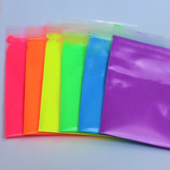 Stardust Micas Neon Pigment Bright True Fluorescent Colors Cold Process Stable Matte Dye Colorant for Crafts Resin Soap Making