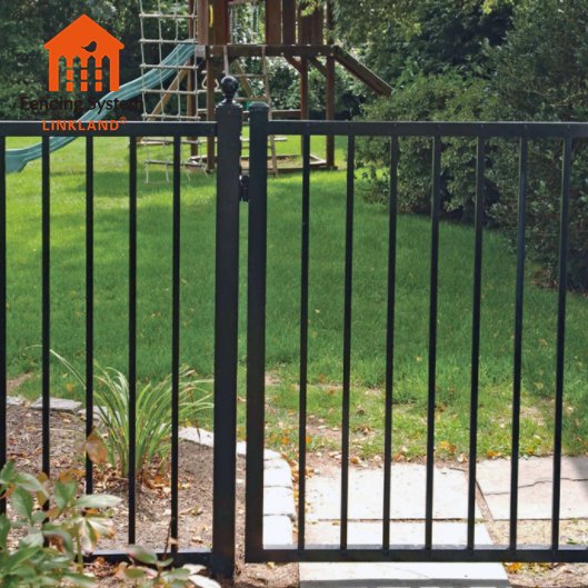 Wholesale Iron Fence Panels Decorative Metal steel square tube fence designs Black Wrought Iron Galvanized Steel Fence