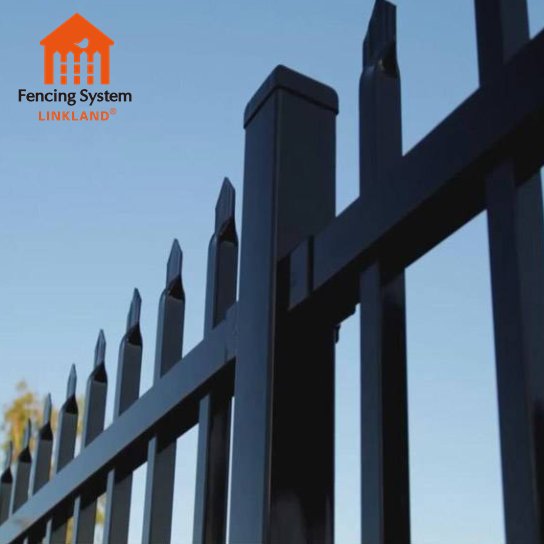 Wholesale Iron Fence Panels Decorative Metal steel square tube fence designs Black Wrought Iron Galvanized Steel Fence