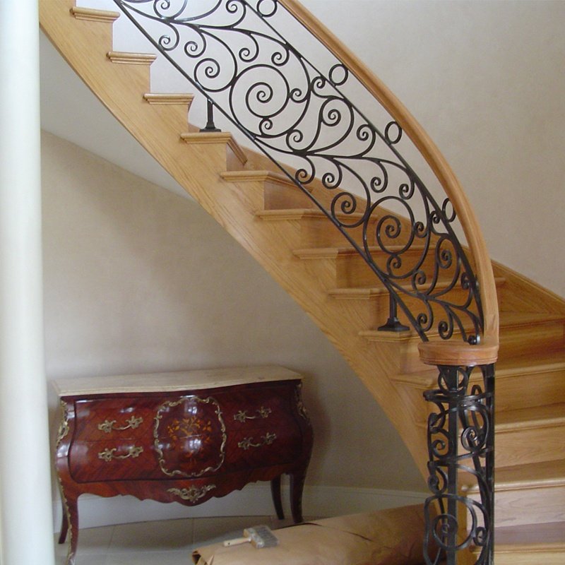 Indoor staircase handrail wrought iron balcony staircase stairs railing design balustrades