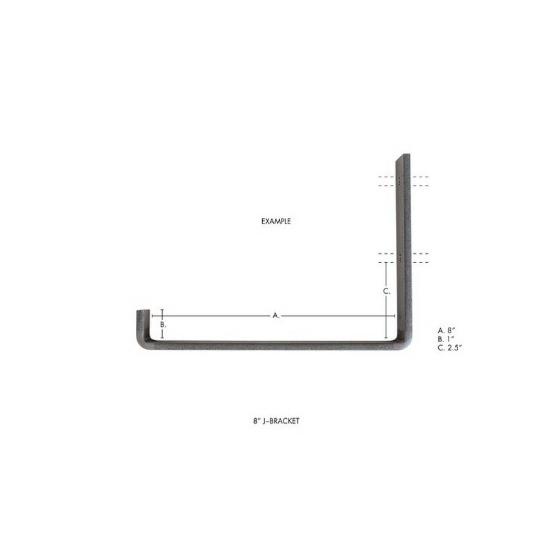Custom Modern Iron Metal Scaffold Board Shelf Brackets Industrial Kitchen Shelf Brackets Floating Open Shelf Rustic J Brackets