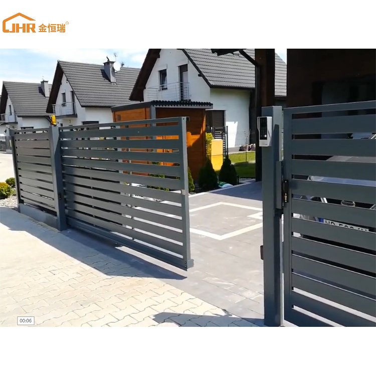 Lightweight 14 Ft Iron Gate Swing Elegant Portail Automatique Yard Aluminum Fence Panel Driveway Sliding Gate For Garden