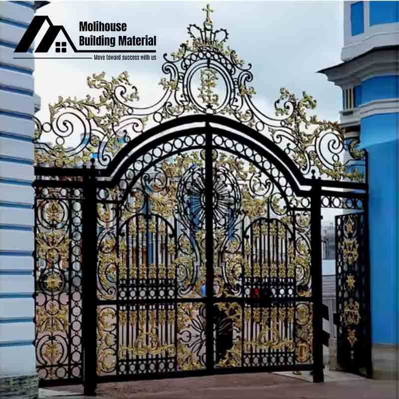 Church Door Iron Gate Design Mexican Iron Doors Aluminum Glass Black Outdoor And Indoor French Iron Door For House