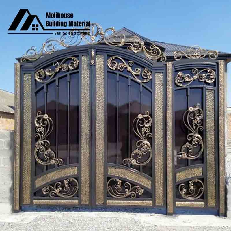 Church Door Iron Gate Design Mexican Iron Doors Aluminum Glass Black Outdoor And Indoor French Iron Door For House