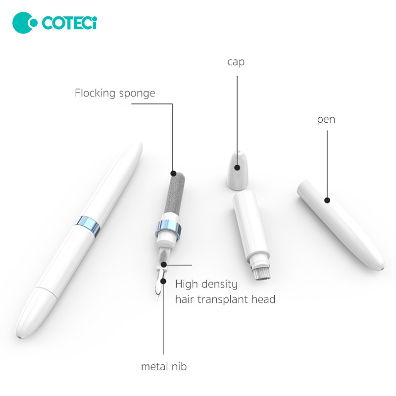 COTECi Multifunctional Cleaning Pen Headset Cleaning Tool Artifact Bluetooth Wireless Charging Box Iron Powder Dust Removal