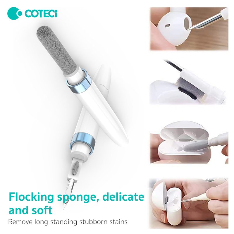 COTECi Multifunctional Cleaning Pen Headset Cleaning Tool Artifact Bluetooth Wireless Charging Box Iron Powder Dust Removal