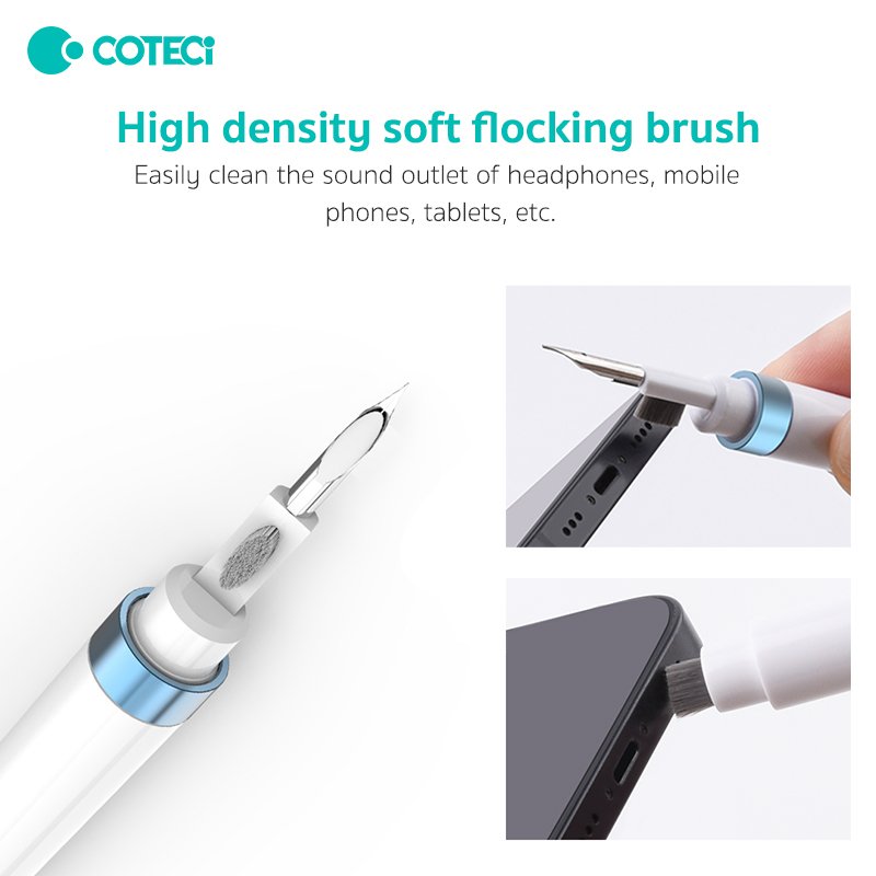 COTECi Multifunctional Cleaning Pen Headset Cleaning Tool Artifact Bluetooth Wireless Charging Box Iron Powder Dust Removal