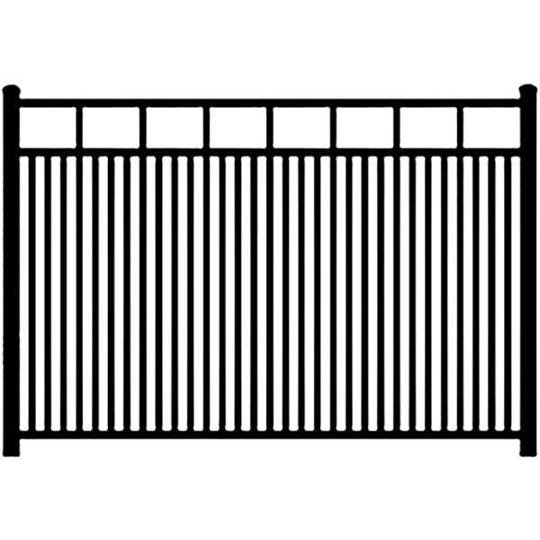 Galvanized Black Powder Painted Panel Used Steel Fence Aluminum Fencing
