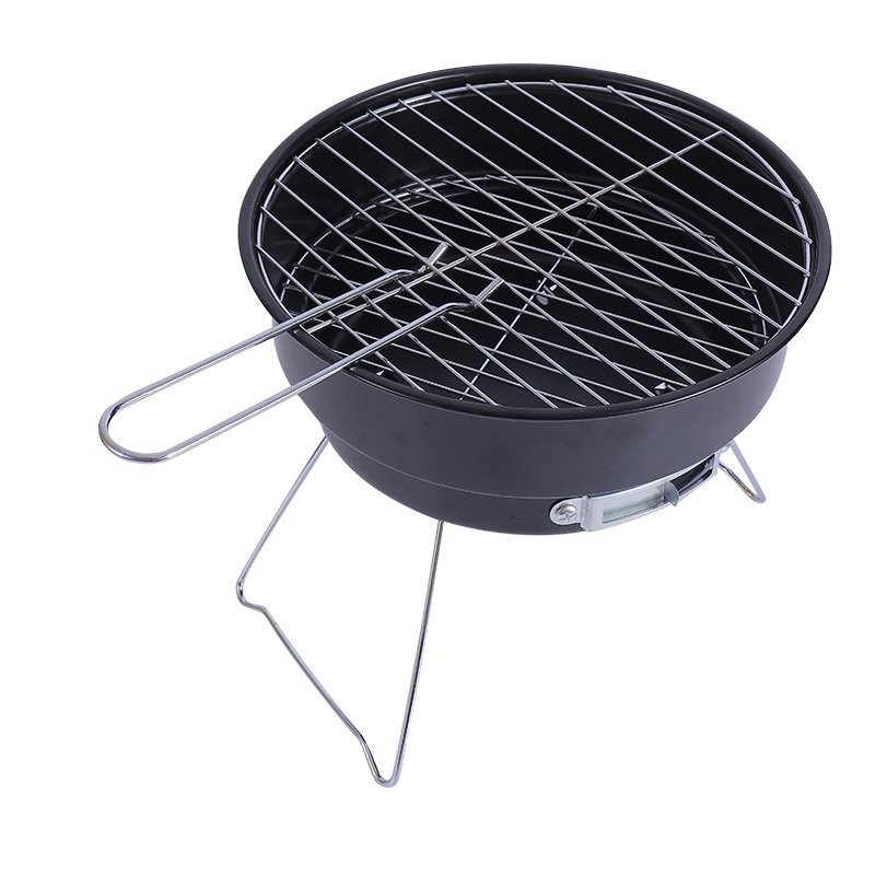 Wholesale 26cm Portable Carbon Oven Foldable BBQ Stove Outdoor Barbecue Happy Home Charcoal Grills Made Iron Metal Steel Barrel