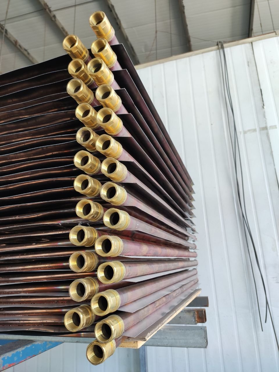 Black Chrome Aluminum Fin Powder Coating Solar Collector
