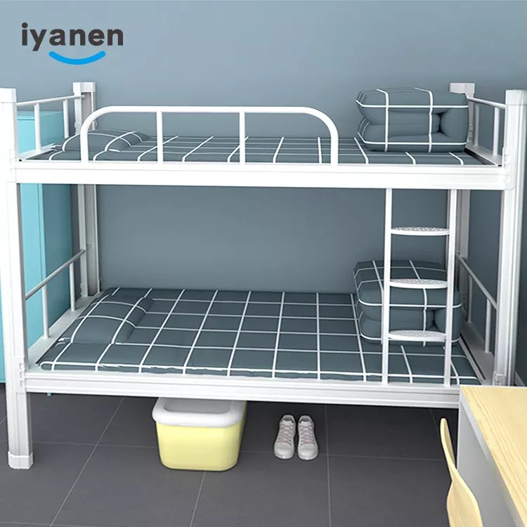 Hostel Black metal bed double sale beliches cama litera doble capa trople litera steel bunk bed metal beds