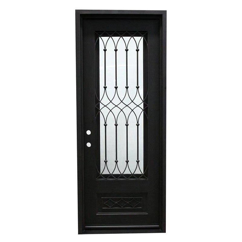 Modern design lowes rustic wrought iron kitchen exterior security door for house entry door