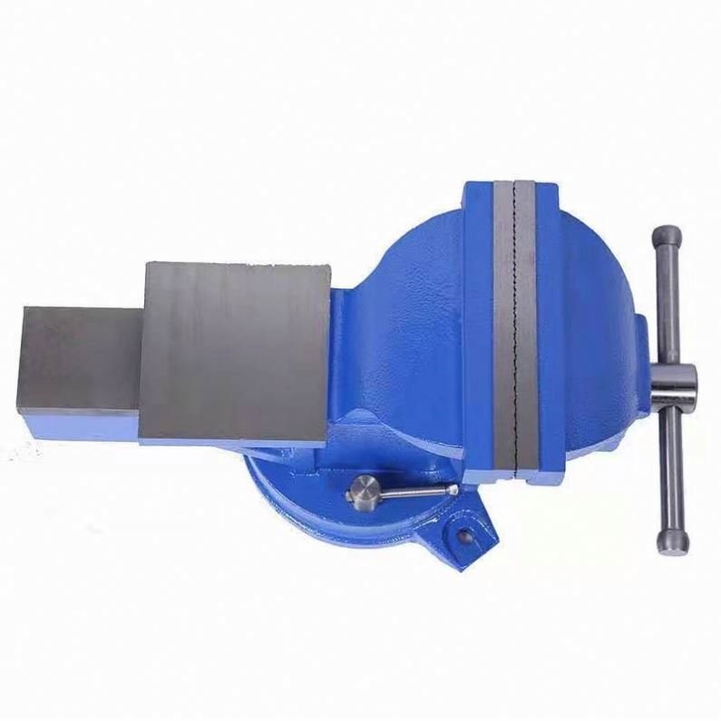 Hot sale china TEBAK Heavy Duty Cast Iron Bench Vise With Free Rotate Round Mounting Base