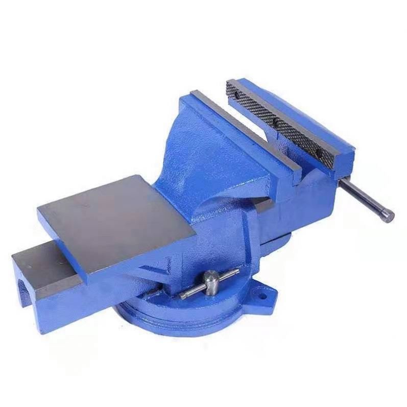 Hot sale china TEBAK Heavy Duty Cast Iron Bench Vise With Free Rotate Round Mounting Base