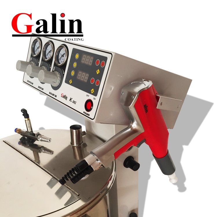 Galin K-302 automatic electrostatic powder coating machine with powder spray gun low price spraying machine