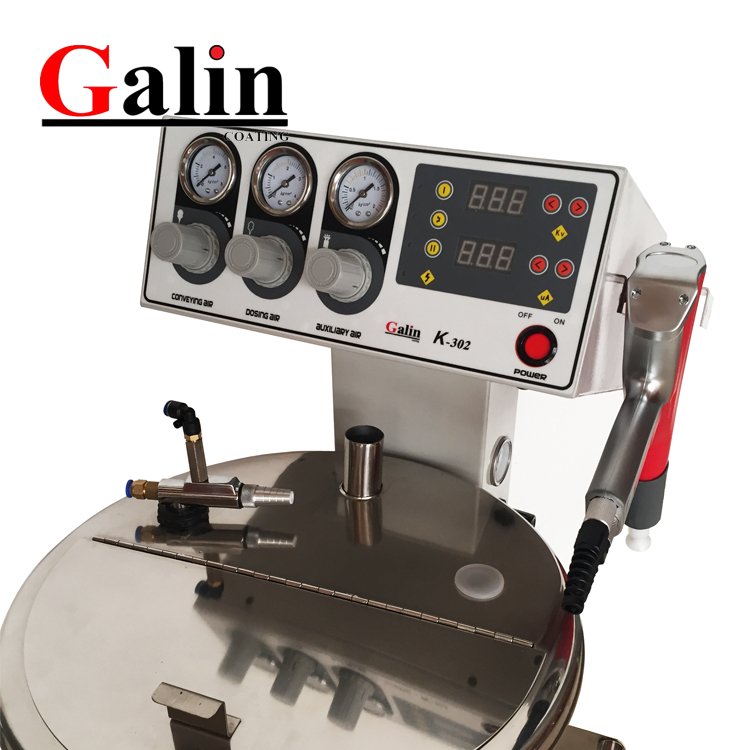 Galin K-302 automatic electrostatic powder coating machine with powder spray gun low price spraying machine