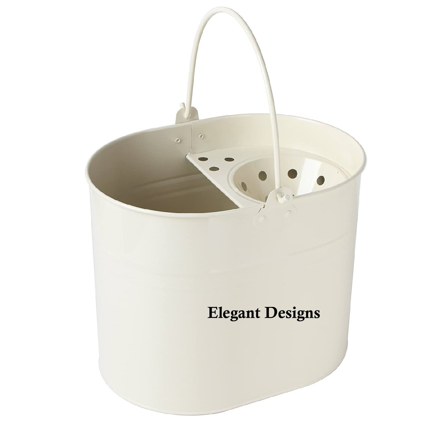 Galvanized Mop Bucket Classic Simple Purple Powder Coated Vintage Unique Stylish Handmade Metal Bucket House Cleaning Water