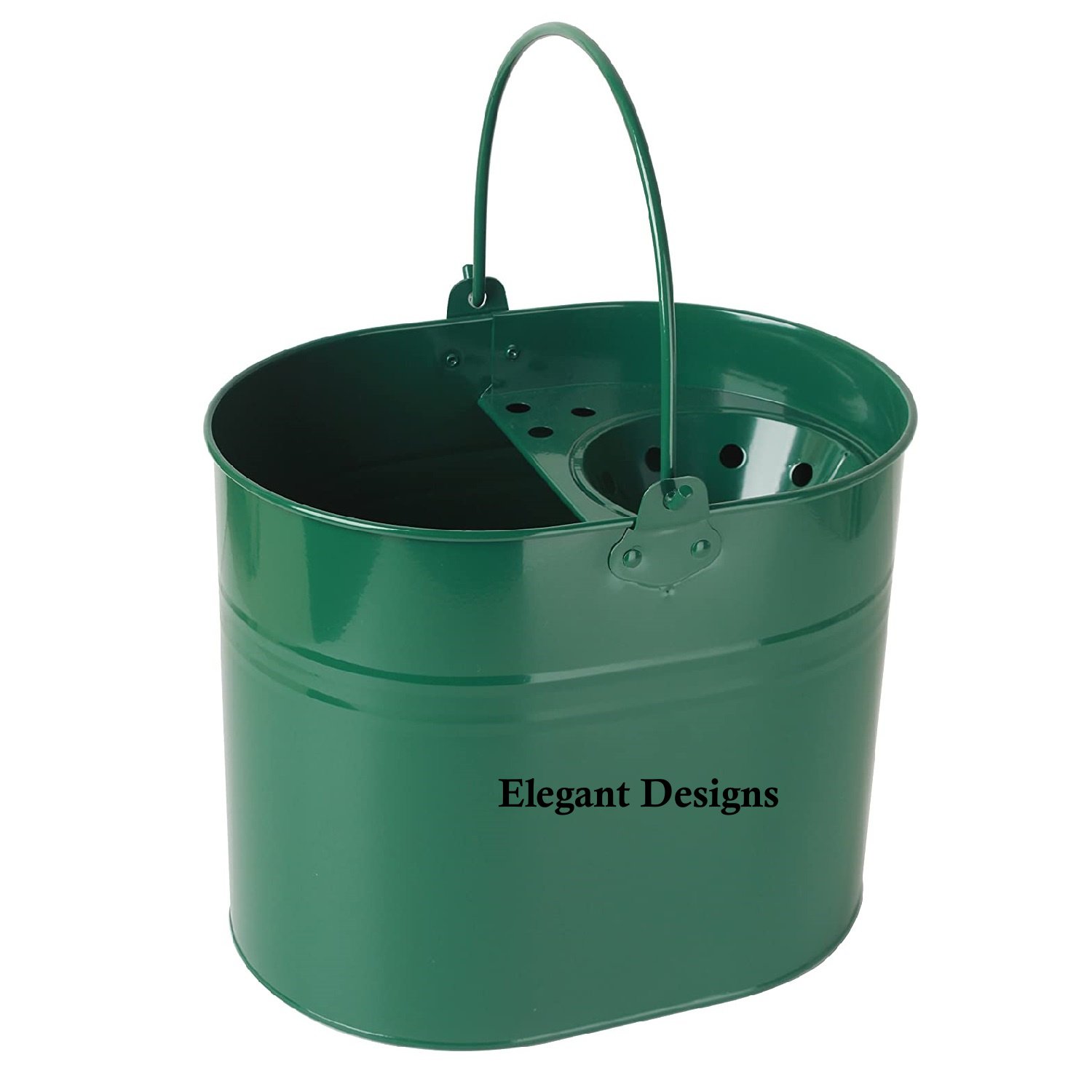 Galvanized Mop Bucket Classic Simple Purple Powder Coated Vintage Unique Stylish Handmade Metal Bucket House Cleaning Water