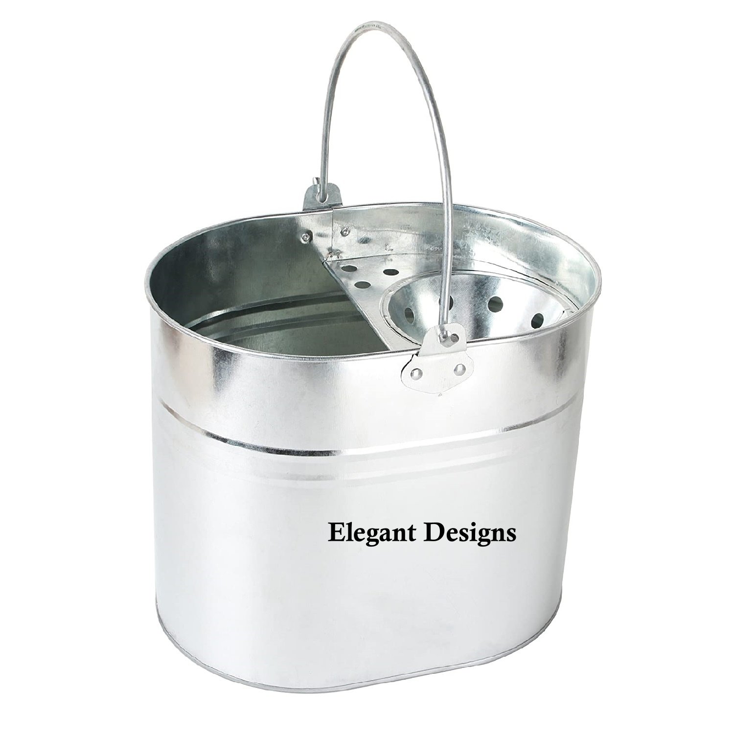 Galvanized Mop Bucket Classic Simple Purple Powder Coated Vintage Unique Stylish Handmade Metal Bucket House Cleaning Water