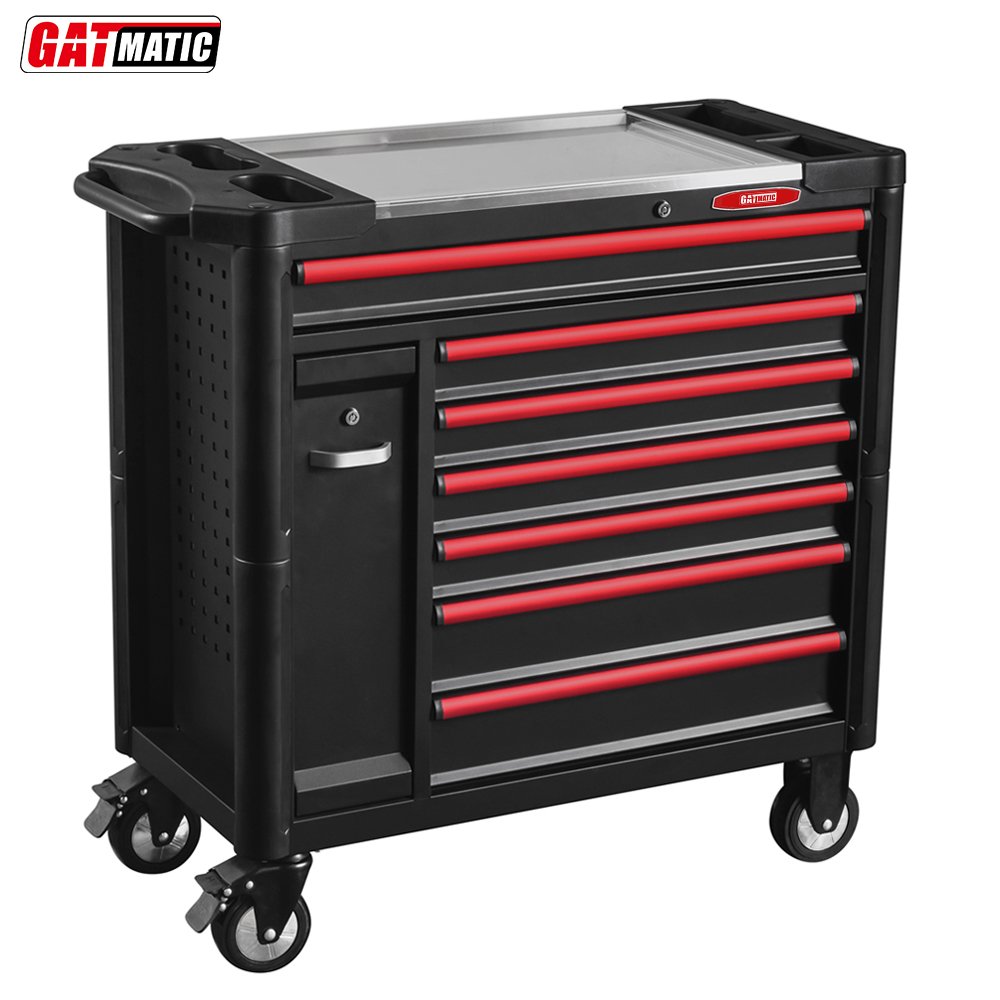 Heavy Duty Auto Workshop Repair Drawer Rolling Tool Cabinet Storage Cart Trolley Made Steel Aluminium Iron Workbenches Metal