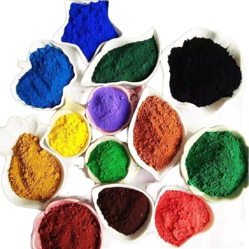 Concrete Dye Multiple Colors Iron Oxide Powder with Red/Yellow/Blue/Green/Black For Brick
