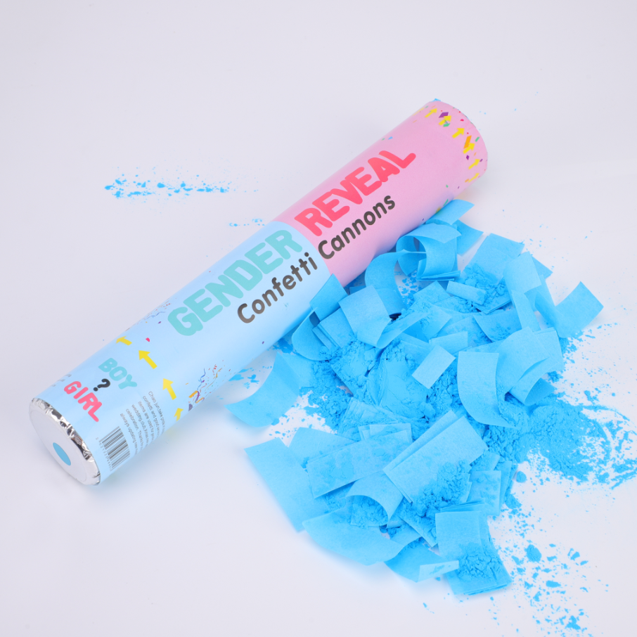 gender reveal party supplies 12-36 inch Blue Pink Baby Gender Reveal Powder Confetti Cannon