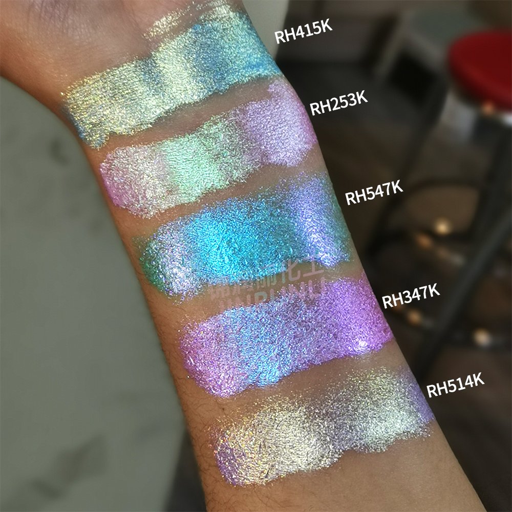 JINRUNLI hyper shift pearl eye shimmer duochrome glitter pigment chameleon pearlescent loose eyeshadow pigment