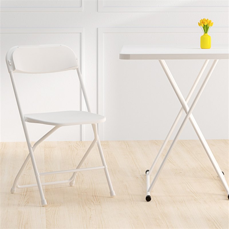 Free sample Hot Sale Company Activity Press Conference Outdoor Chairs Iron Frame Plastic Folding Chairs