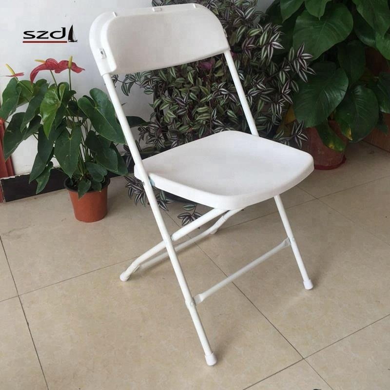 Free sample Hot Sale Company Activity Press Conference Outdoor Chairs Iron Frame Plastic Folding Chairs