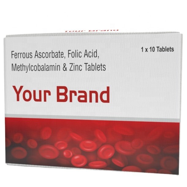 Export Best Quality Ferrous Ascorbate Tablet Healthcare Supplement with Custom Logo and Packaging