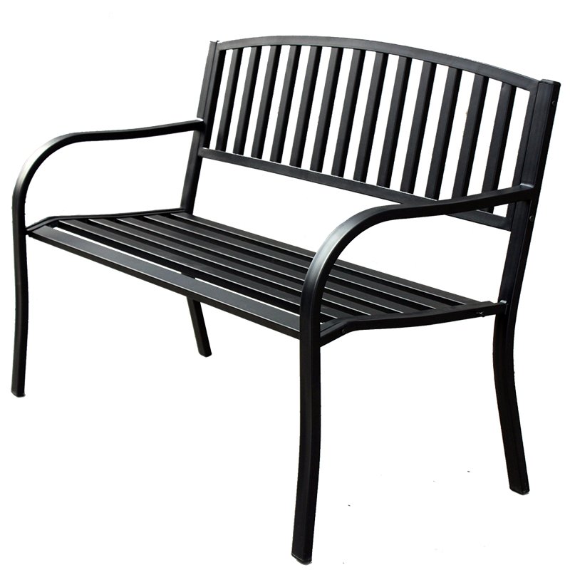 2024 cost-effective powder coated Steel garden Bench for park