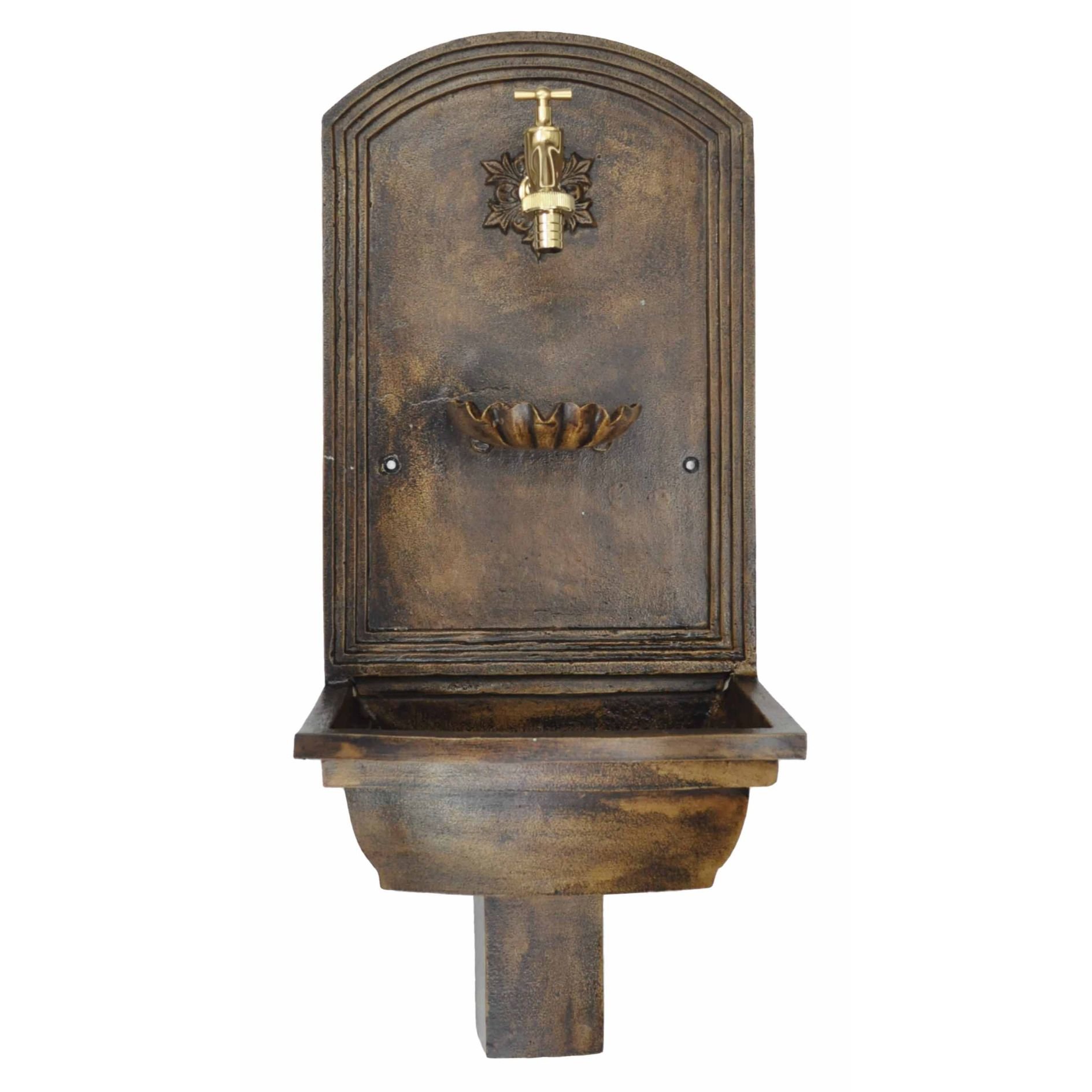 Outdoor Mounted Garden Wall Fountain Vintage Style Manufacture Of Very Good Quality Cast Iron Elegant wall Fountain With Basin