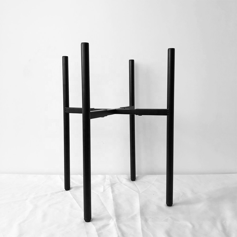 Modern Adjustable Plant Stand Metal Indoor Flower Stand Black Gold Plant Pot Holder Detachable Flower Rack Plant Stand