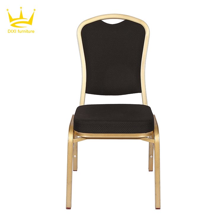 Wholesale Elegant Gold Color Stacking Hotel Banquet Chair Covers Wedding Chair For Events Banquet Dining Room