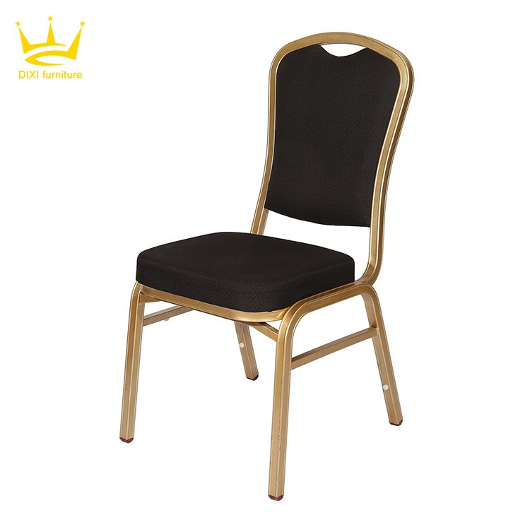 Wholesale Elegant Gold Color Stacking Hotel Banquet Chair Covers Wedding Chair For Events Banquet Dining Room