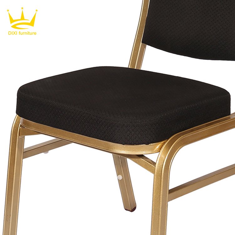 Wholesale Elegant Gold Color Stacking Hotel Banquet Chair Covers Wedding Chair For Events Banquet Dining Room