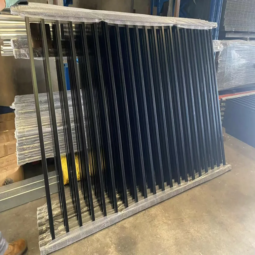 easy to install aluminium fence black metal powder coated durable flat top fence black white and dark grey garden steel fence