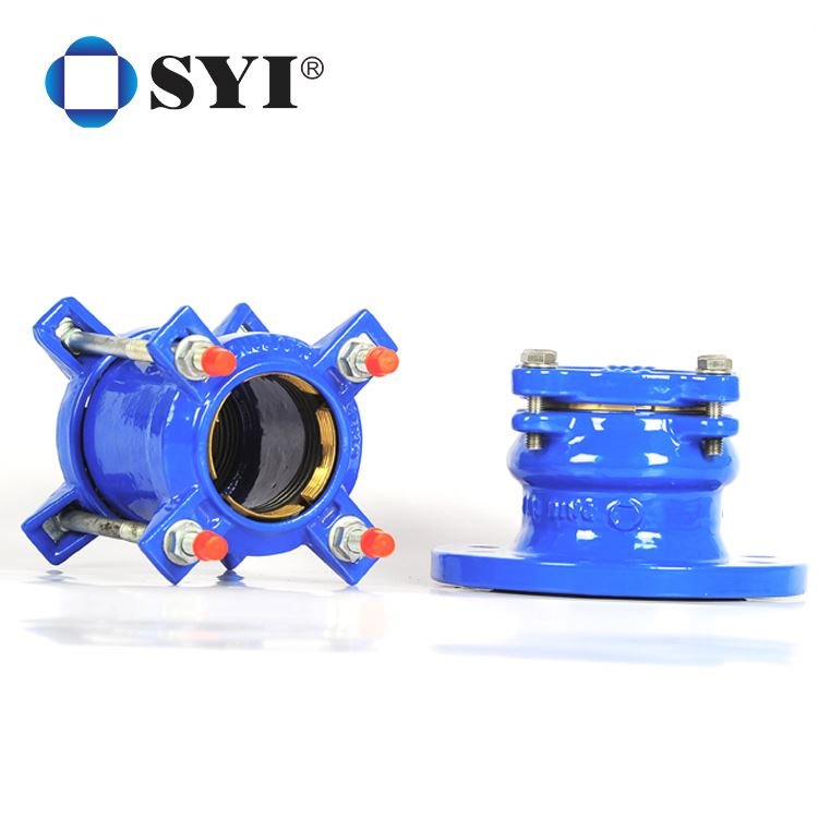 SYI Factory Potable Water System Ductile Iron Brass Ring PE Adaptor Restraint Coupling Suppliers