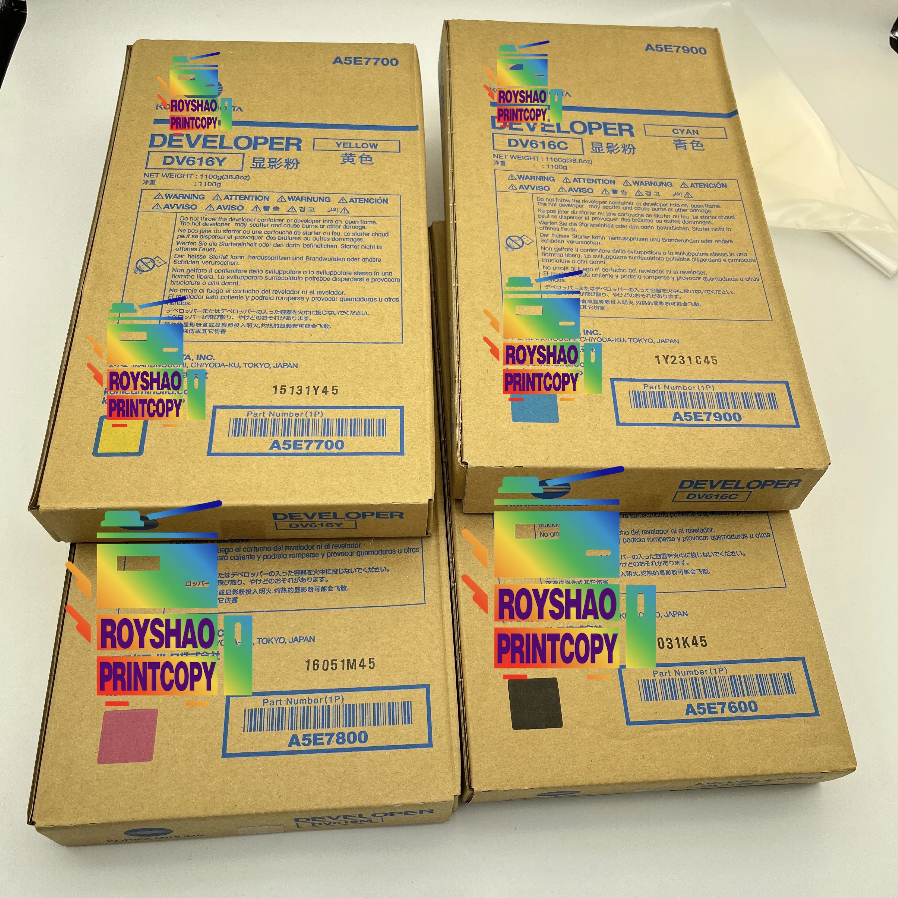 DV616 Developer Iron Powder for Konica Minolta Bizhub C1085 C1100 C6085 C6110 C8000 DV-616 1100G CMYK Original New