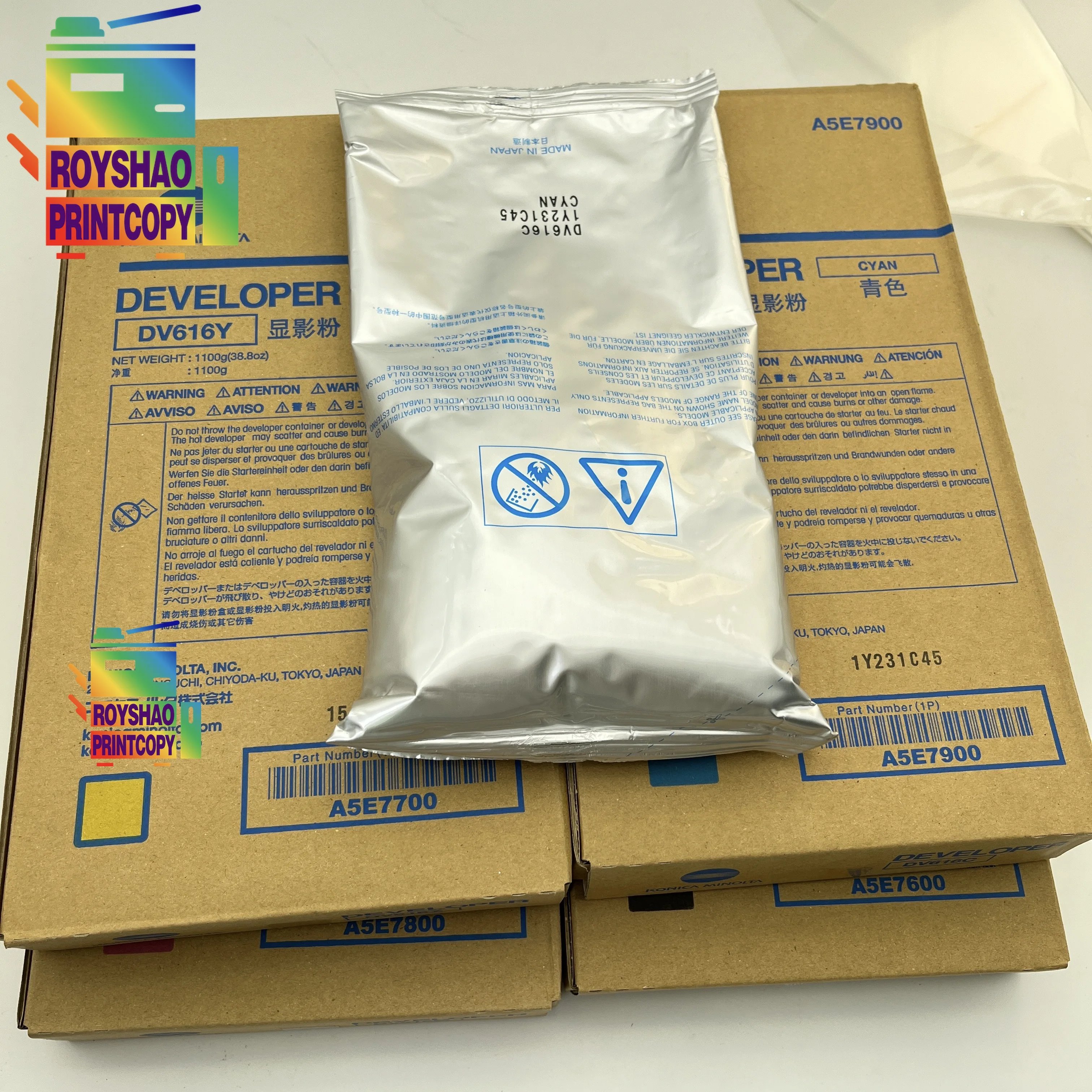 DV616 Developer Iron Powder for Konica Minolta Bizhub C1085 C1100 C6085 C6110 C8000 DV-616 1100G CMYK Original New