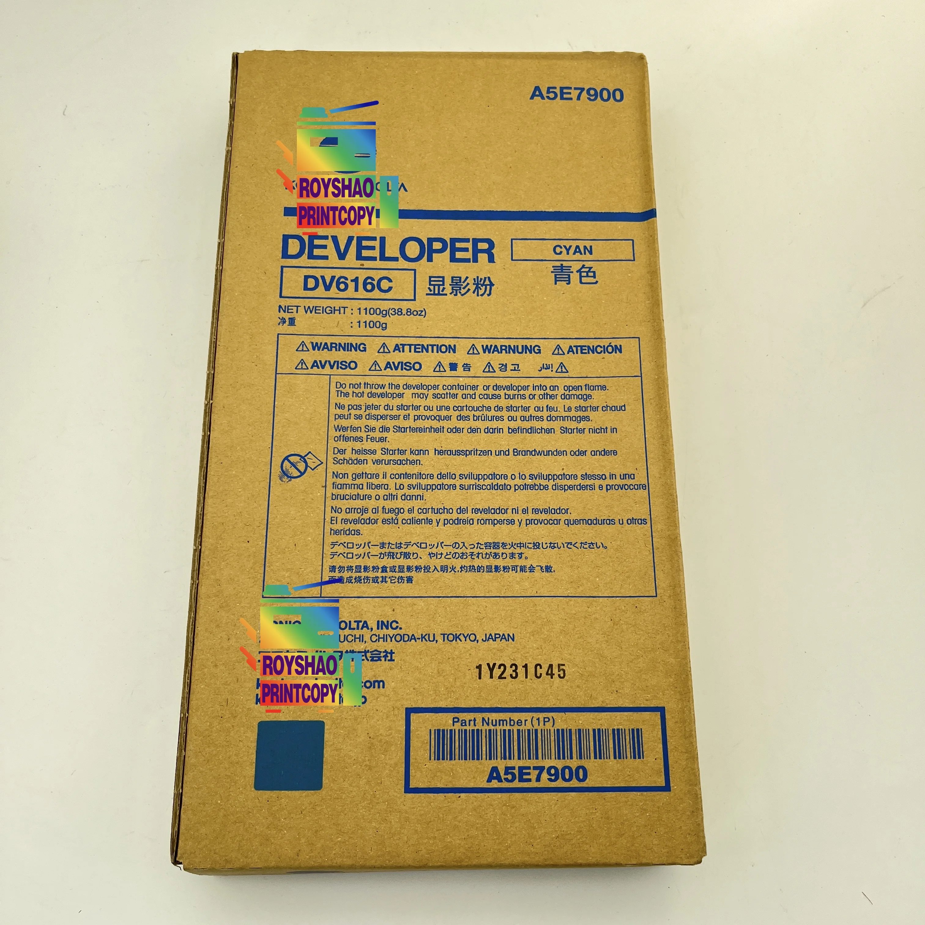 DV616 Developer Iron Powder for Konica Minolta Bizhub C1085 C1100 C6085 C6110 C8000 DV-616 1100G CMYK Original New