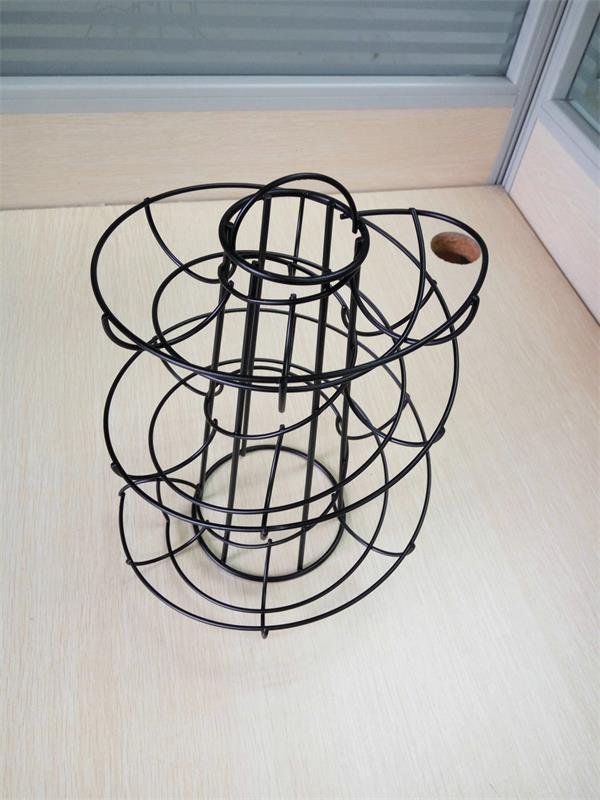 Guangdong OEM ODM Kitchen Egg Storage Basket Countertop Egg Storage Racks Metal Wire Portable Spiral Egg Holder