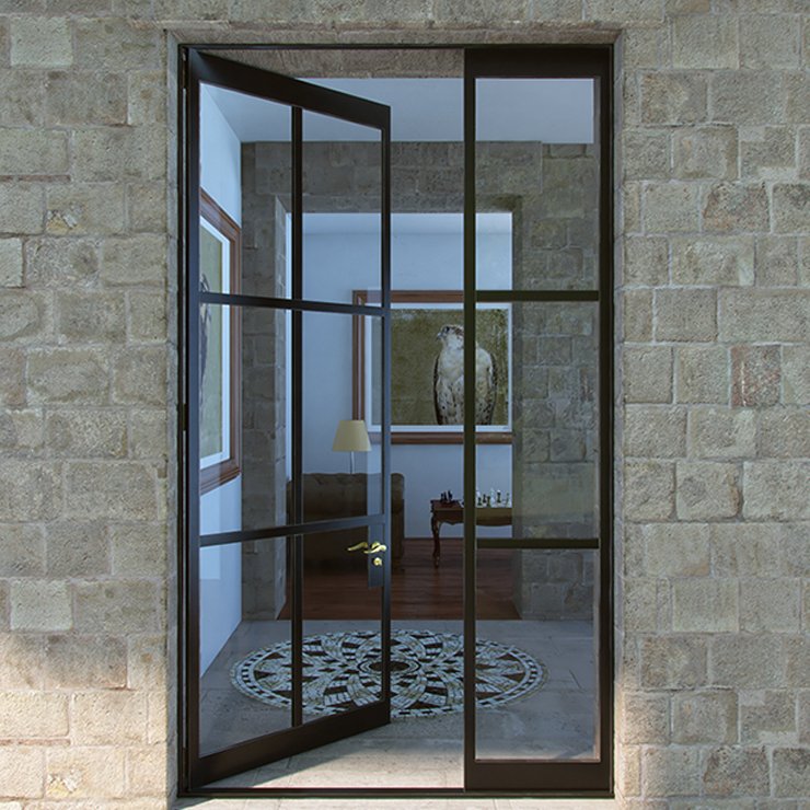 turkey wrought iron front entrance double lowe glass exterior patio commercial security door