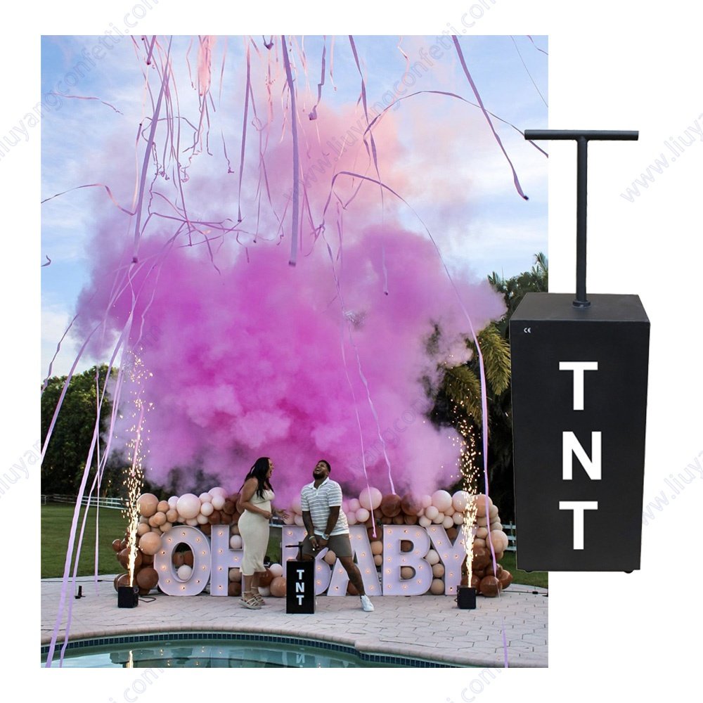 Electronic Sprays Confetti Powder Electronic Remote Control Gender Reveal Outdoor Fireworks Wedding Party Graduation Baby Shower