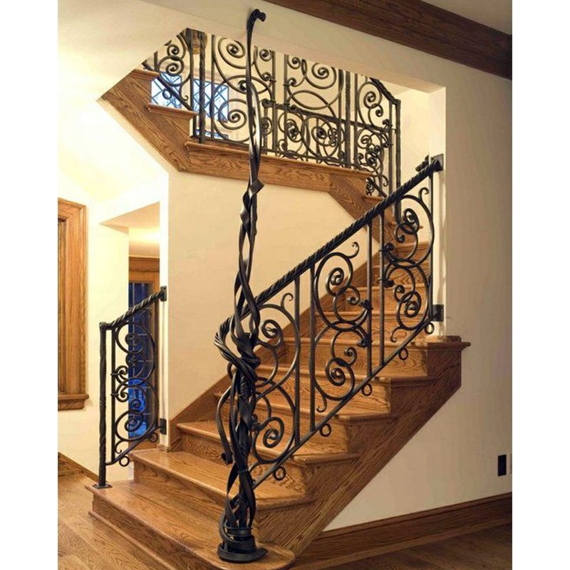 Iron staircase handrail outdoor wrought iron stair railing design luxury iron stair handrail