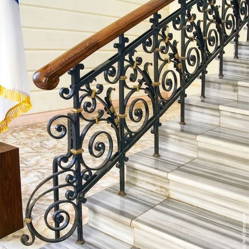 Iron staircase handrail outdoor wrought iron stair railing design luxury iron stair handrail