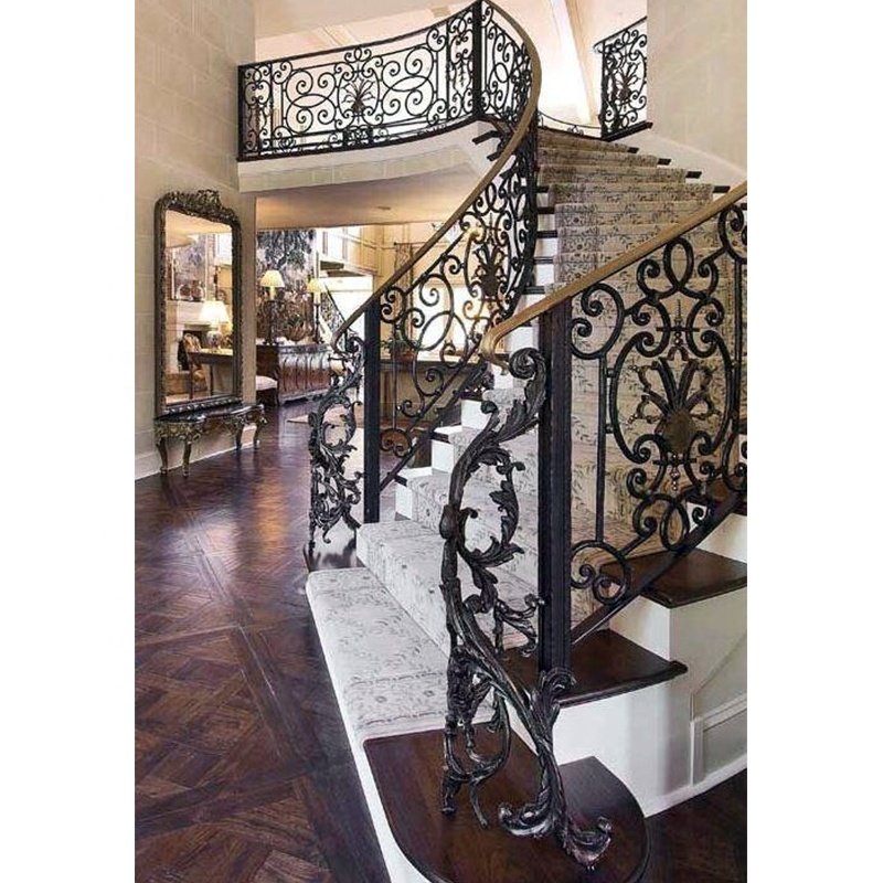 Iron staircase handrail outdoor wrought iron stair railing design luxury iron stair handrail