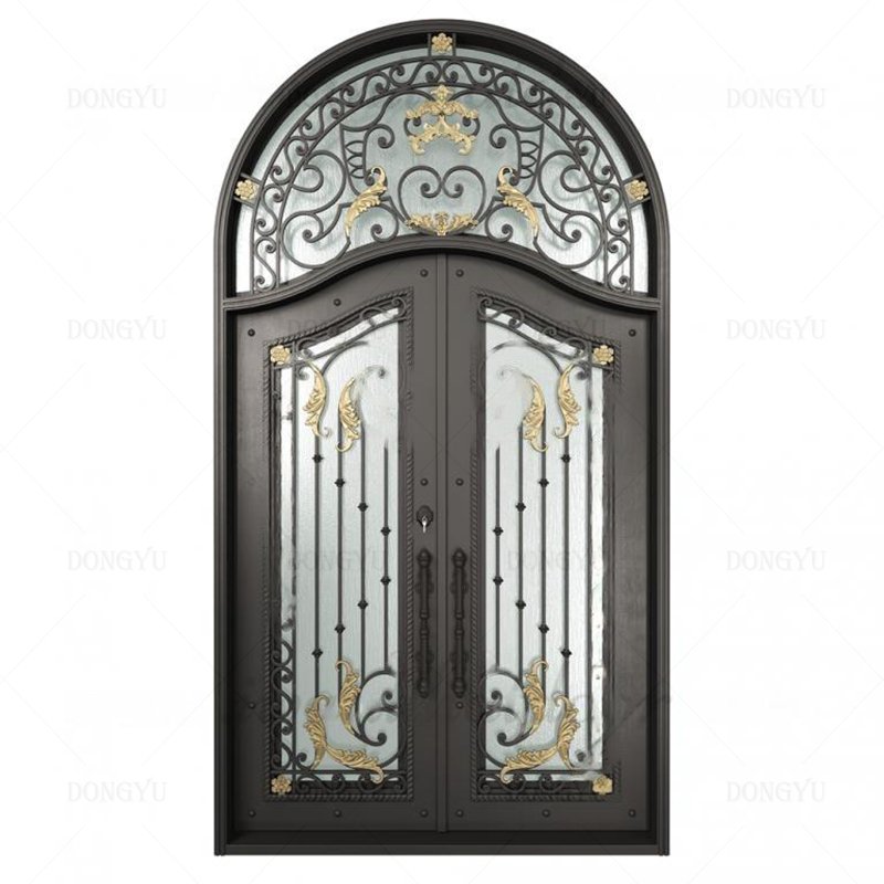 Australia victorian push fingerprint door entry security safe wrought iron door for hotel building